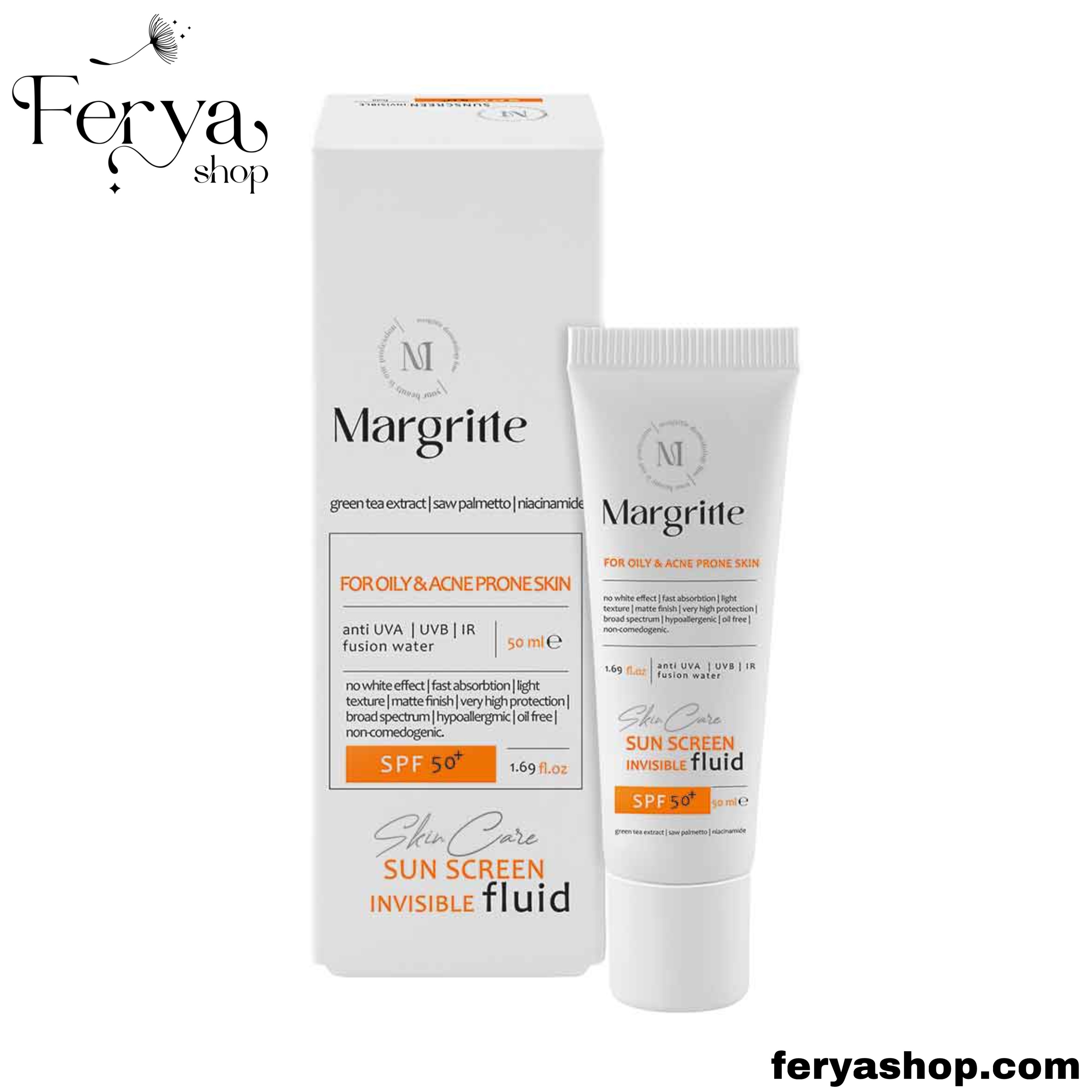 ضد آفتاب فلوئیدی بی رنگ پوست چرب و مستعد آکنه مارگریت